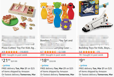 亞馬遜公開產(chǎn)品銷量，玩具賣家將迎來血戰(zhàn)